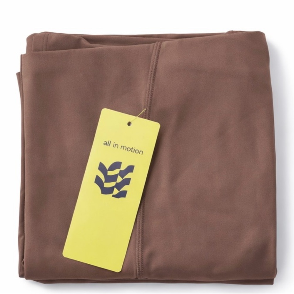 All in Motion Brown High Rise Active Pants 1X NWT Stretch Yoga Lounge - Picture 3 of 5